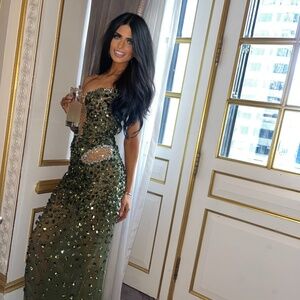 Custom beaded dress